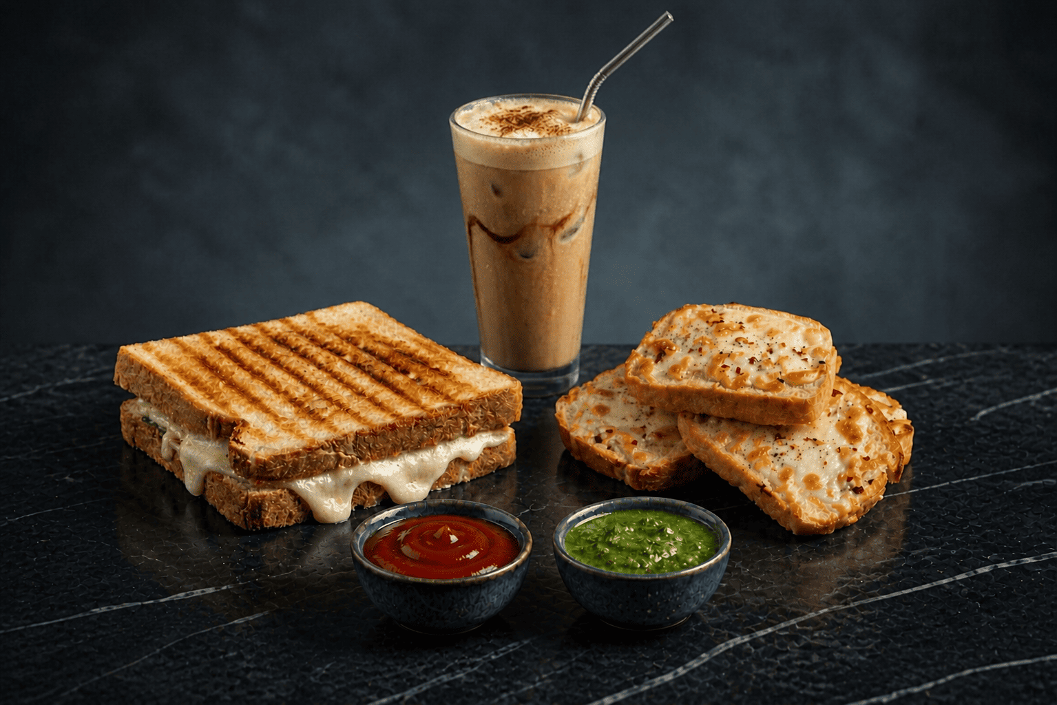 Cheese Chilli, Garlic Bread & Cold Coffee Mega Combo in Gondal