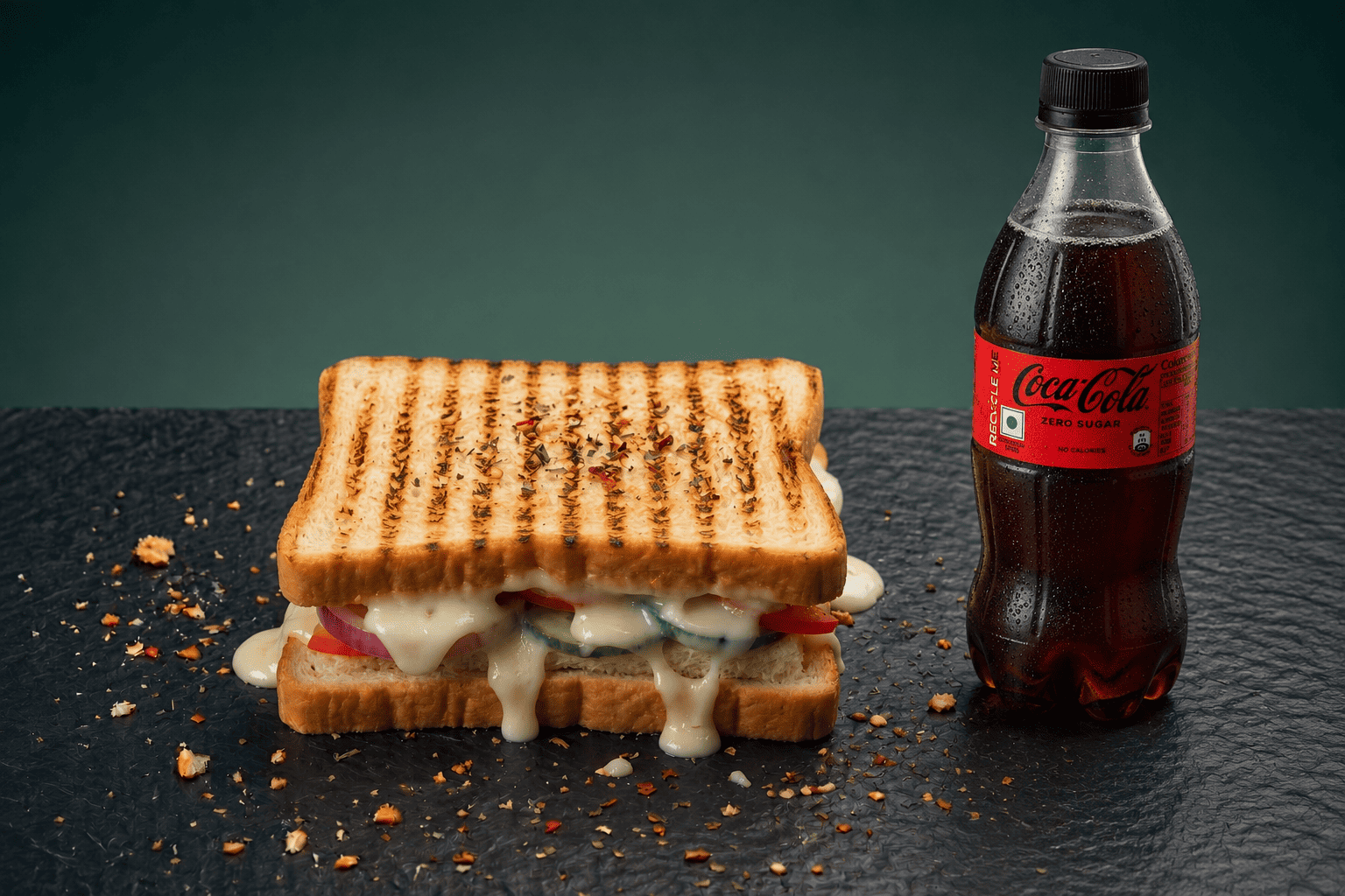 Veg Cheese Sandwich & Coca-Cola Combo Delivery in Gondal